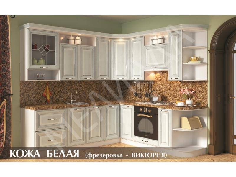 кухня кожа белая в Нижневартовске