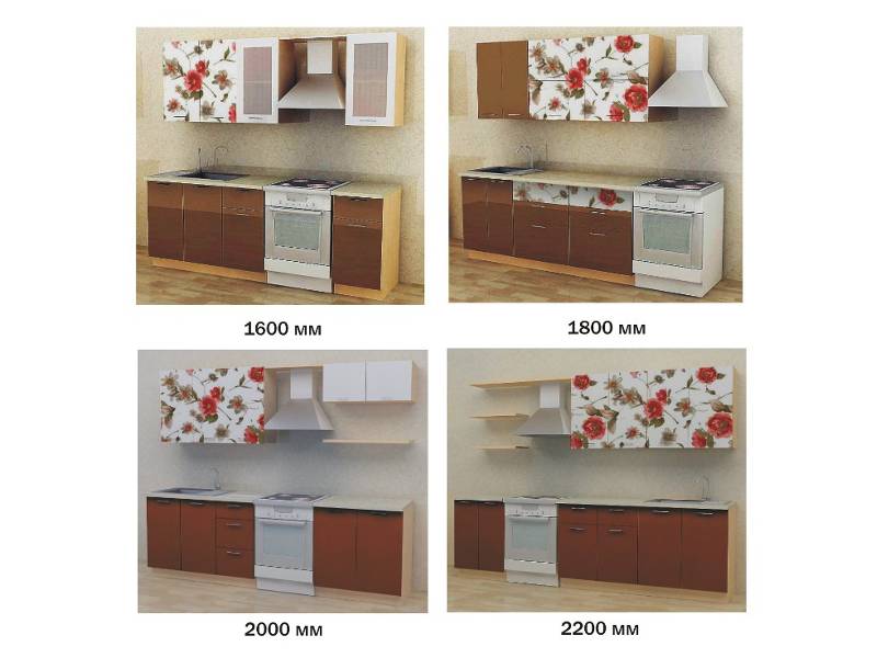 кухонный гарнитур красный орнамент в капучино в Нижневартовске