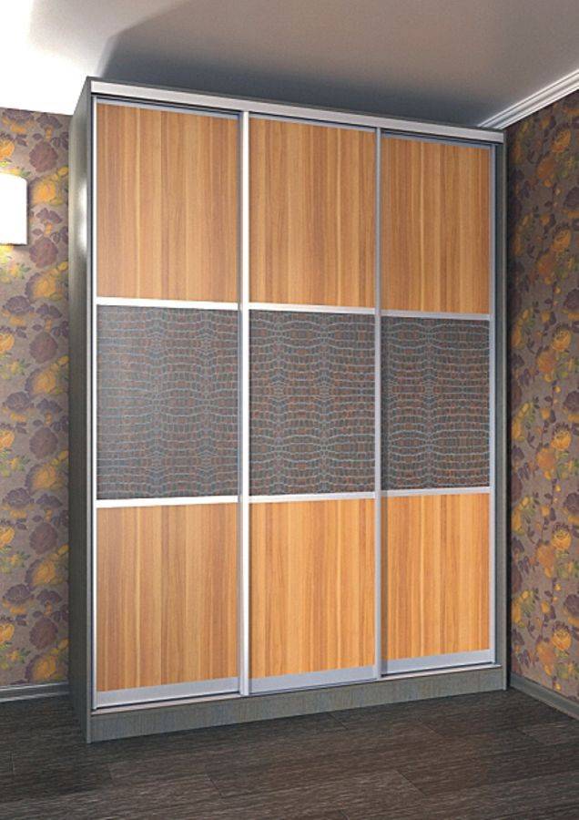 шкаф-купе 06 со вставками из кожи в Нижневартовске