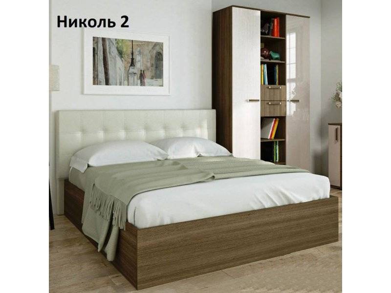 кровать николь-2 с мягким изголовьем в Нижневартовске