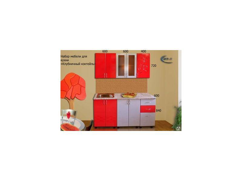 набор мебели для кухни клубничный коктейль в Нижневартовске
