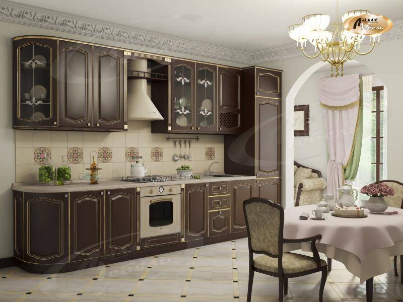 кухня прямая «шоколад тюдор» в Нижневартовске