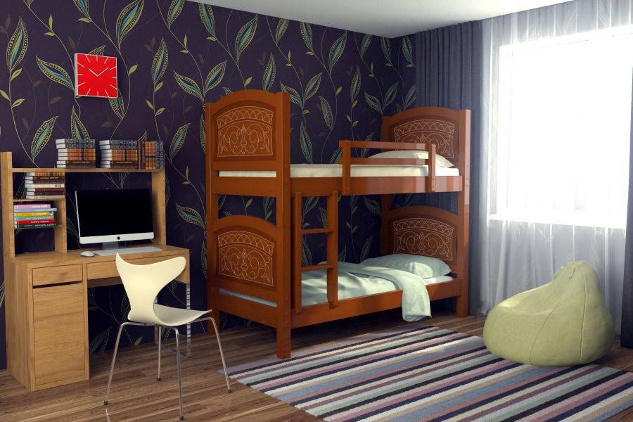 детская кровать мишутка двухъярусная в Нижневартовске