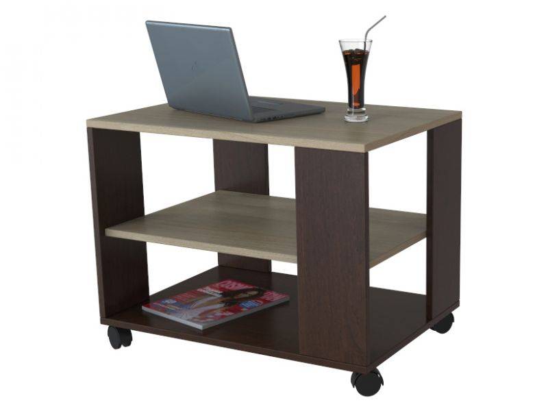 стол журнальный beautystyle 5 темно-коричневый/сонома без стекла в Нижневартовске