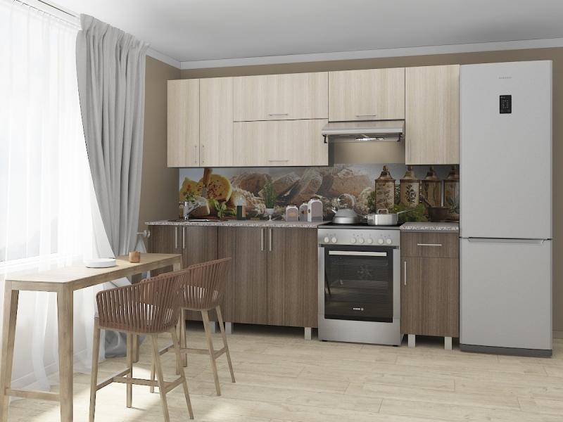 кухонный гарнитур эконом ясень в Нижневартовске