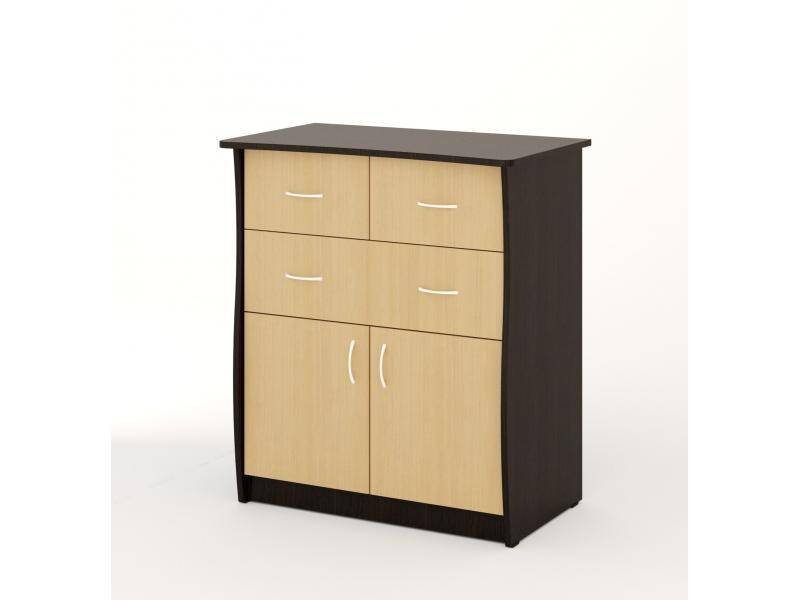 удобный комод с выдвижными ящиками и большими закрытыми полками в Нижневартовске