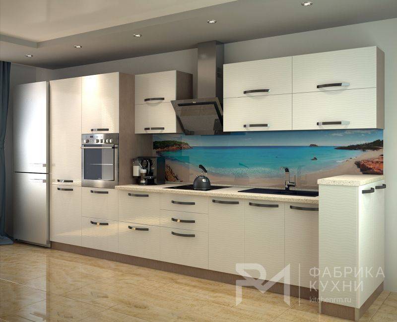 прямая кухня дюна белая в Нижневартовске