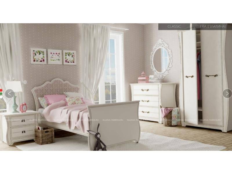 детская с односпальной кроватью ева (платина) в Нижневартовске