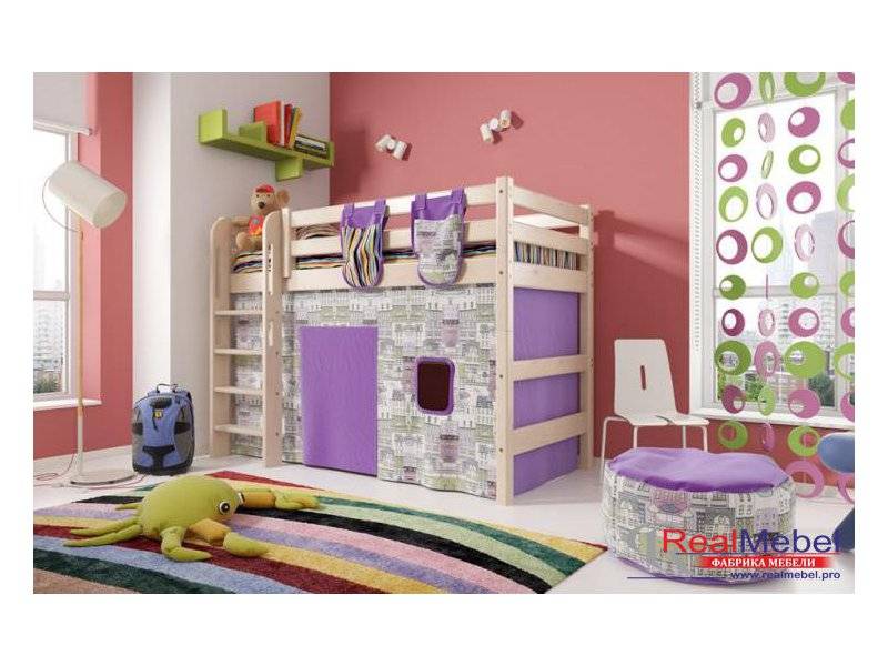 детская деревянная кровать соня 5 полувысокая в Нижневартовске