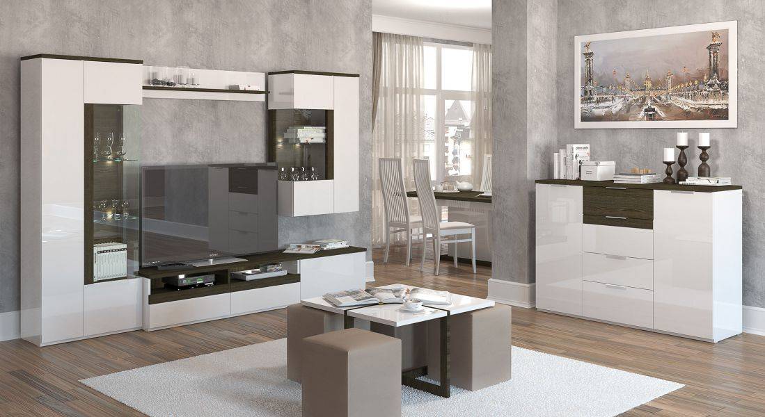 гостиная тоскано ясень темный/белый в Нижневартовске