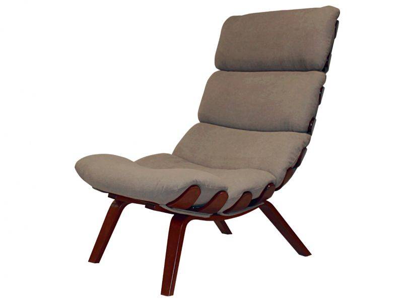 кресло ессей ткань какао, каркас вишня в Нижневартовске