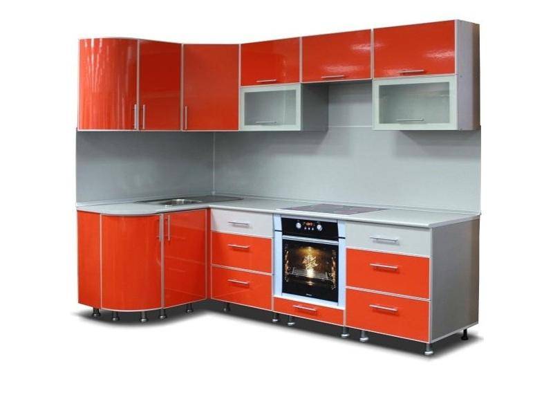 кухонный гарнитур пластик в алюминевой рамке в Нижневартовске