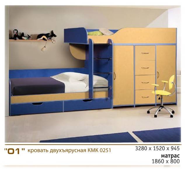 двухъярусная кровать «01» в Нижневартовске