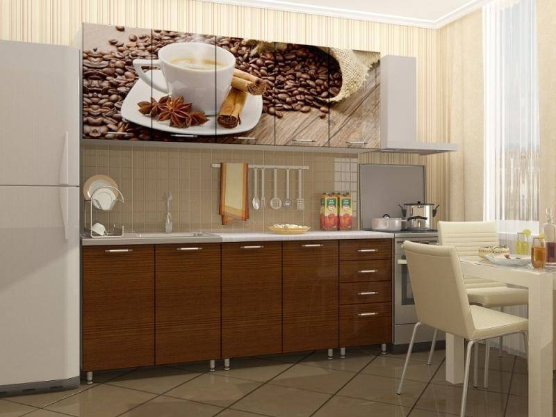 кухня прямая фотопечать кофе в Нижневартовске