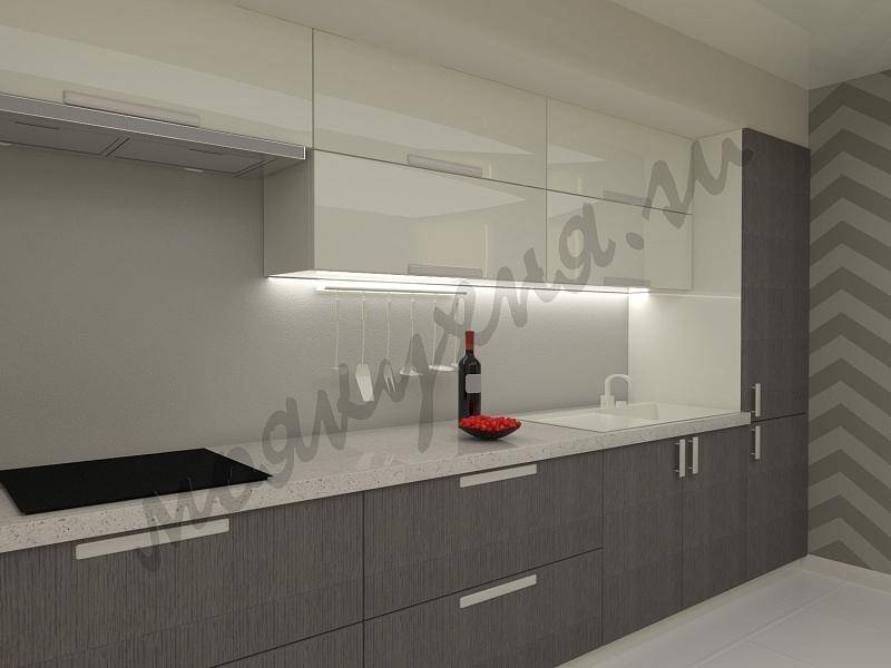 современная прямая кухня в Нижневартовске