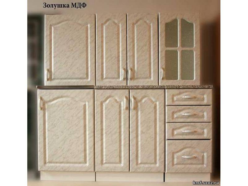кухня золушка мдф (серый мрамор) в Нижневартовске