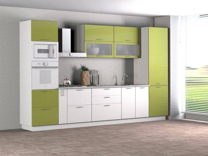 кухня прямая олива-белый в Нижневартовске