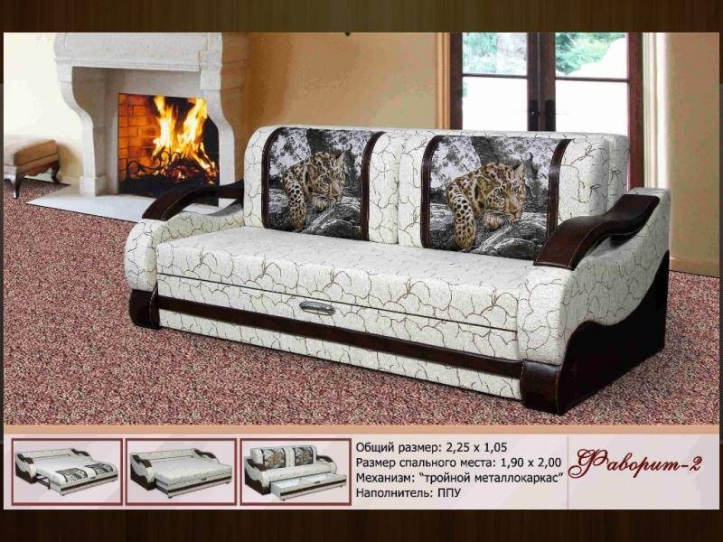 светлый диван с фотопринтом фаворит 2 в Нижневартовске