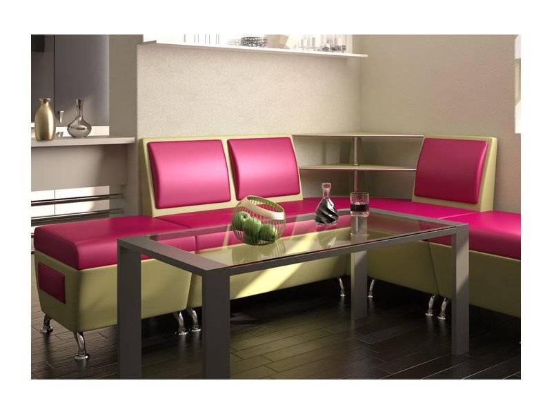 розовый кухонный уголок в Нижневартовске