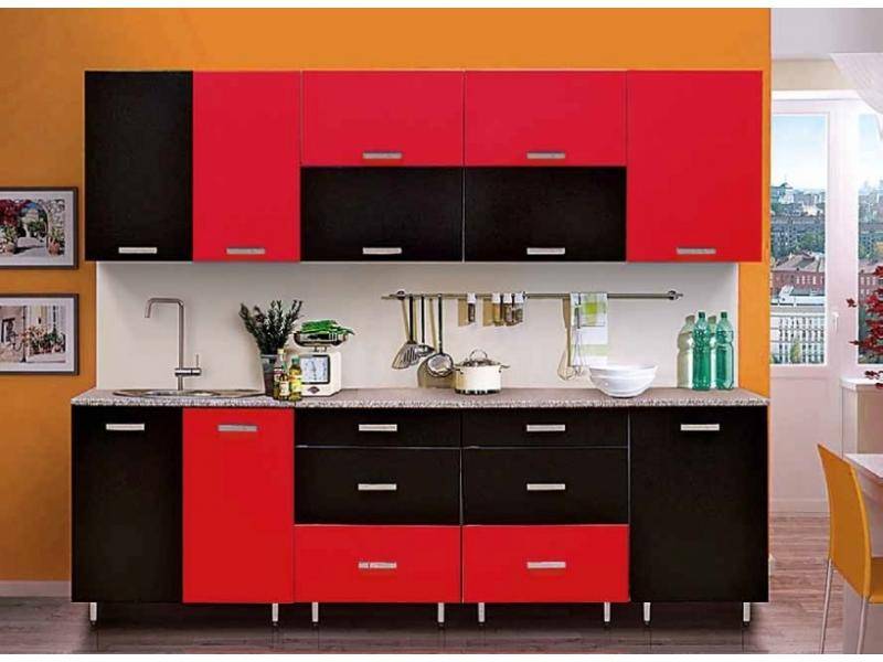 черно-красная кухня гурман 8 в Нижневартовске