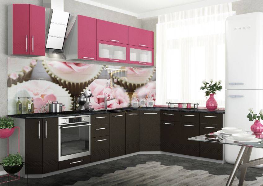 кухонный гарнитур фуксия в Нижневартовске