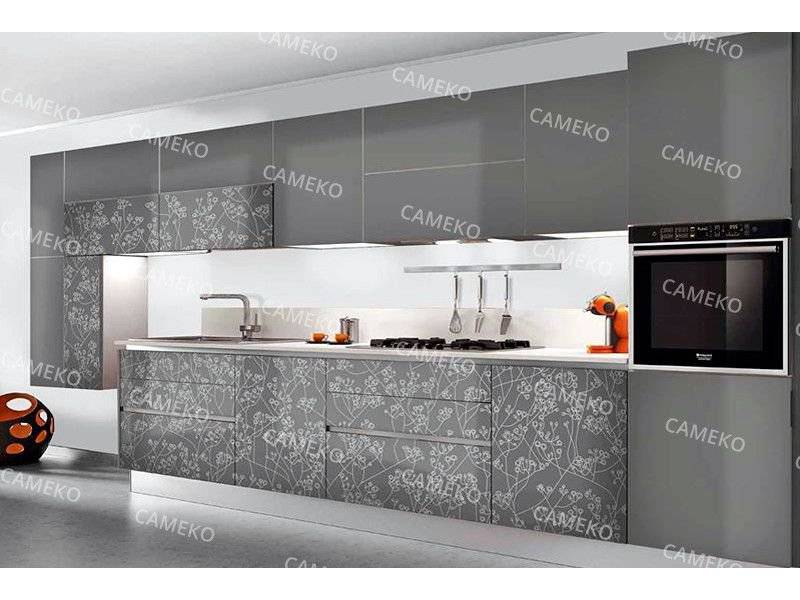 лаковая серая кухня в Нижневартовске