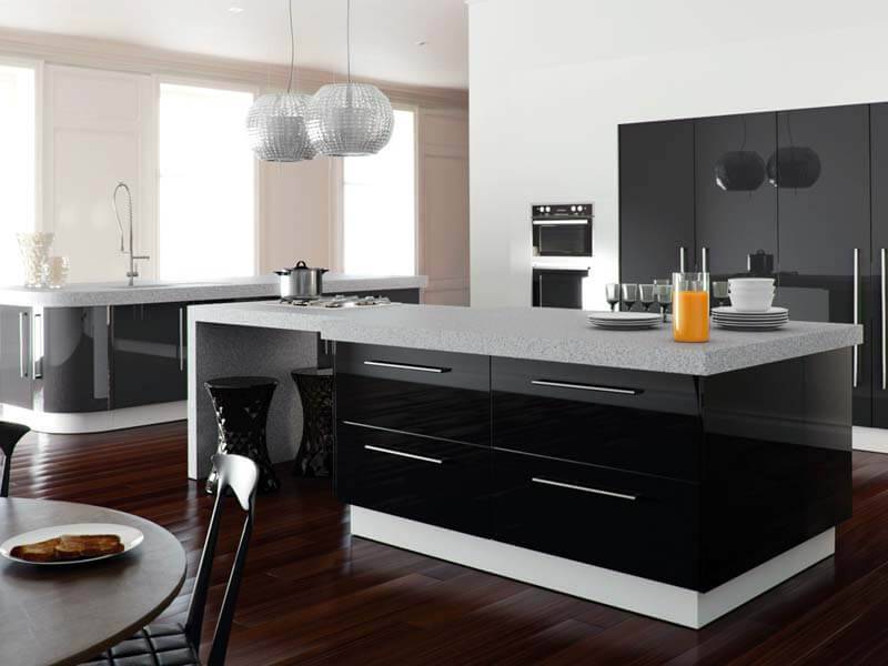 кухня акрил черный металлик в Нижневартовске