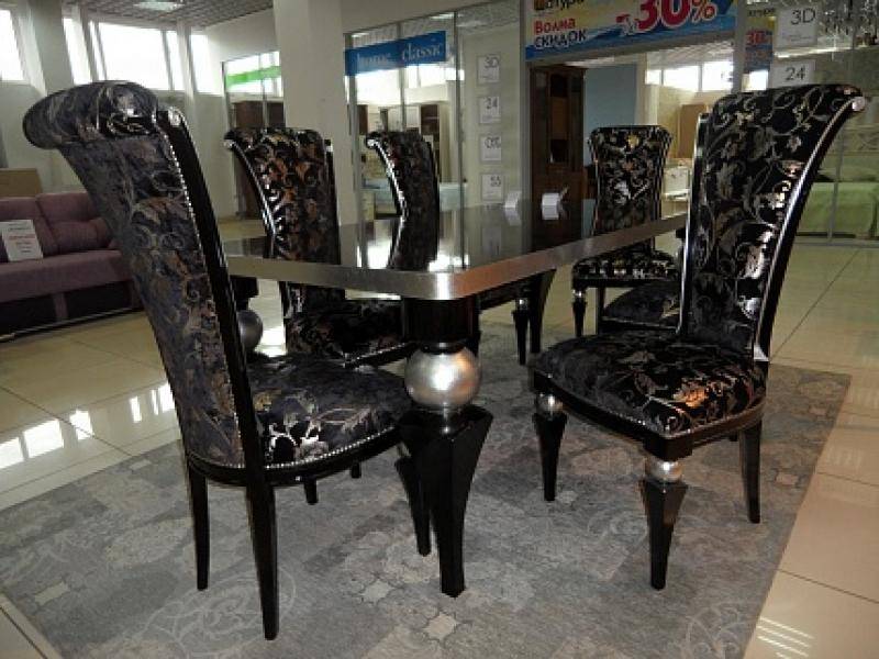 стол 3224/tr черный с серебром в Нижневартовске