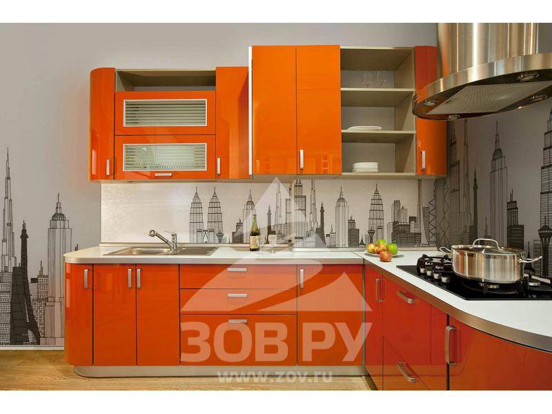 кухонный гарнитур постформинг оранжевый в Нижневартовске