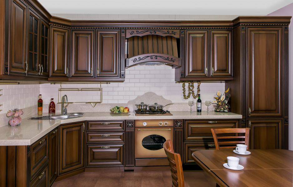 классическая кухня мдф орех пегас в Нижневартовске