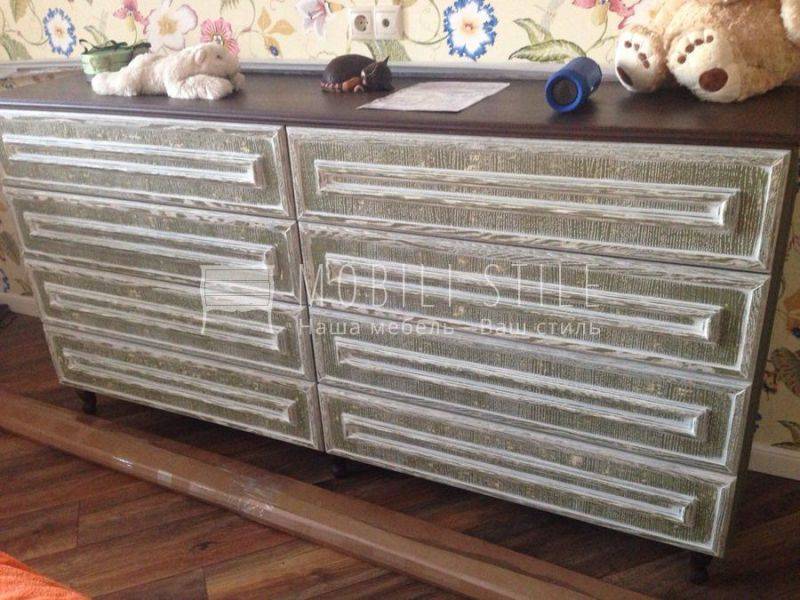 комод из массива дуба с белым патинированием в Нижневартовске