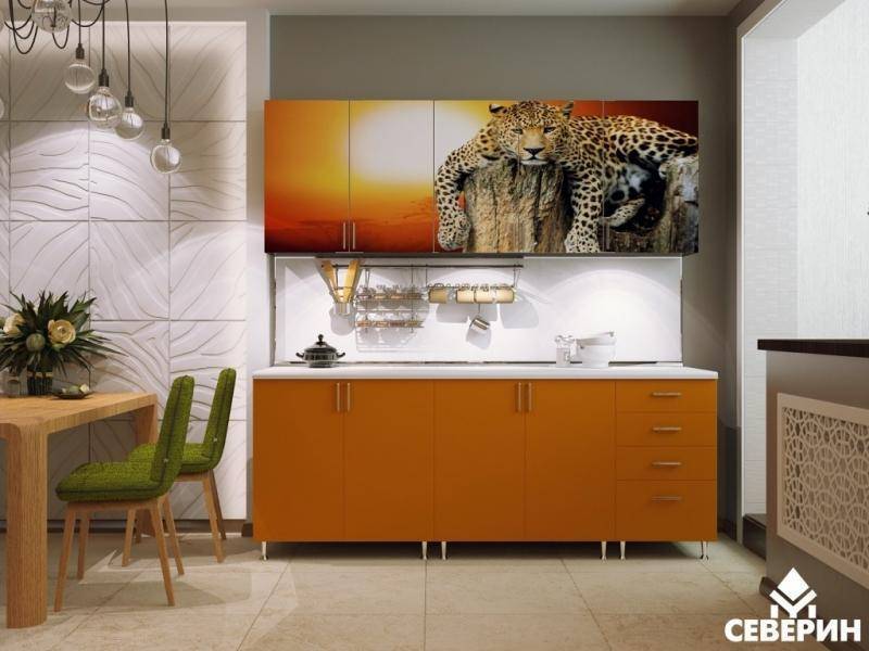 кухня прямая с фотопечатью кф 66 в Нижневартовске