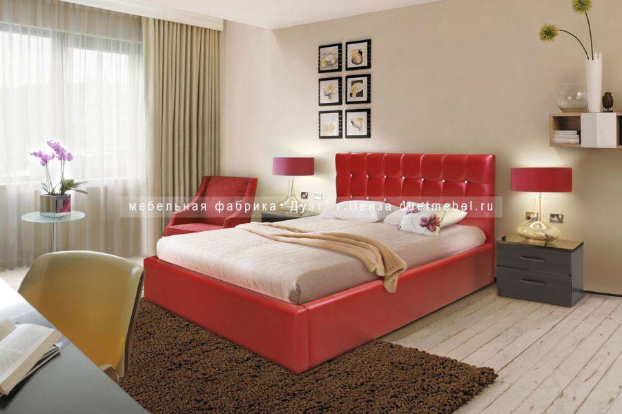 элегантная кровать в современном стиле мелиса в Нижневартовске