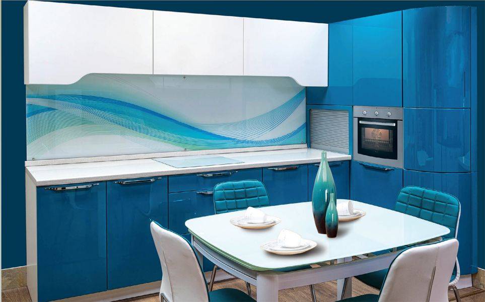 угловая кухня ника голубая в Нижневартовске