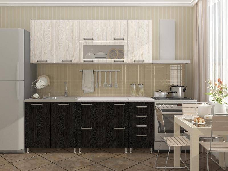 модульная кухня белое и черное дерево в Нижневартовске