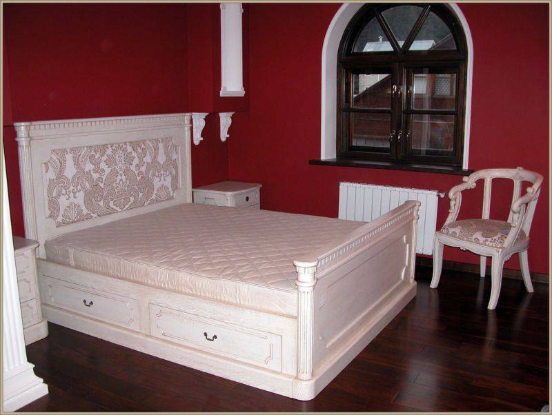 белая кровать с ящиками в Нижневартовске