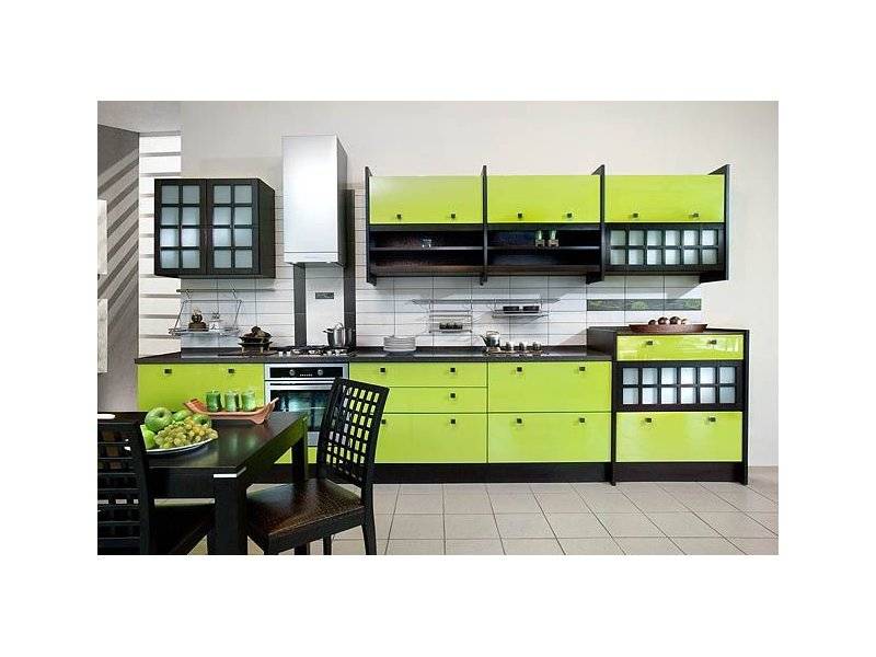 прямая кухня салатовый/венге в Нижневартовске