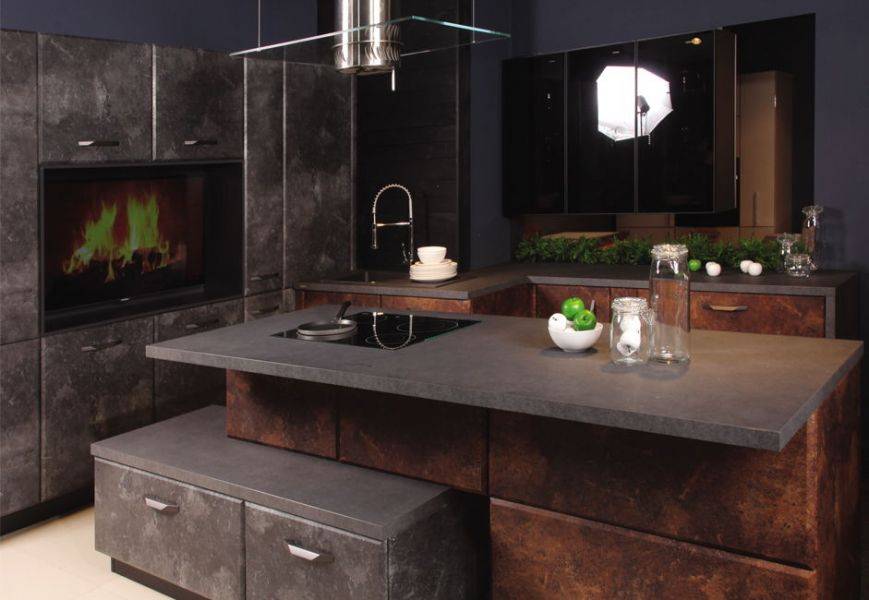 стильная кухня в стиле лофт в Нижневартовске