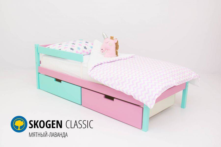 детская кровать skogen classic мятный-лаванда в Нижневартовске