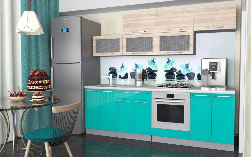 кухонный гарнитур бирюза в Нижневартовске