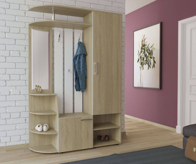 прихожая карина мдф белый/дуб сонома светлый в Нижневартовске