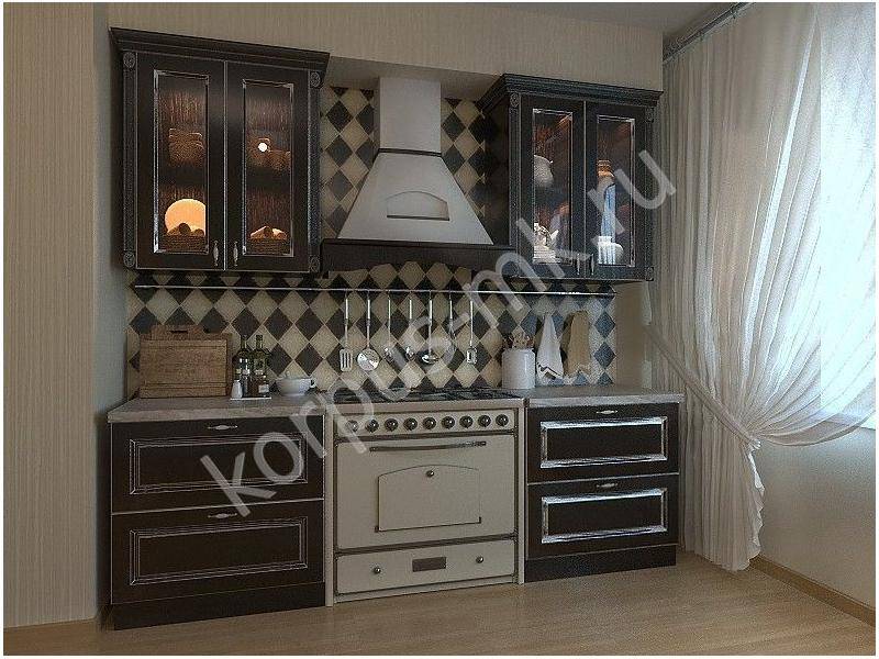 темный кухонный гарнитур в Нижневартовске