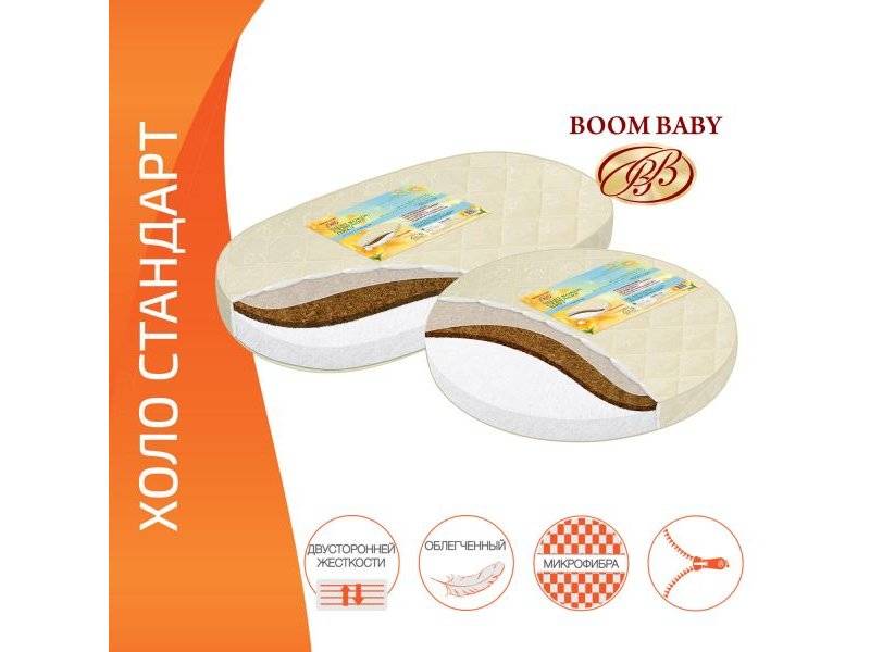 матрас boom baby холо стандарт для круглой и овальной кроватки в Нижневартовске