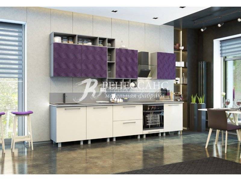 оригинальная кухня с рельефными фасадами теамо в Нижневартовске