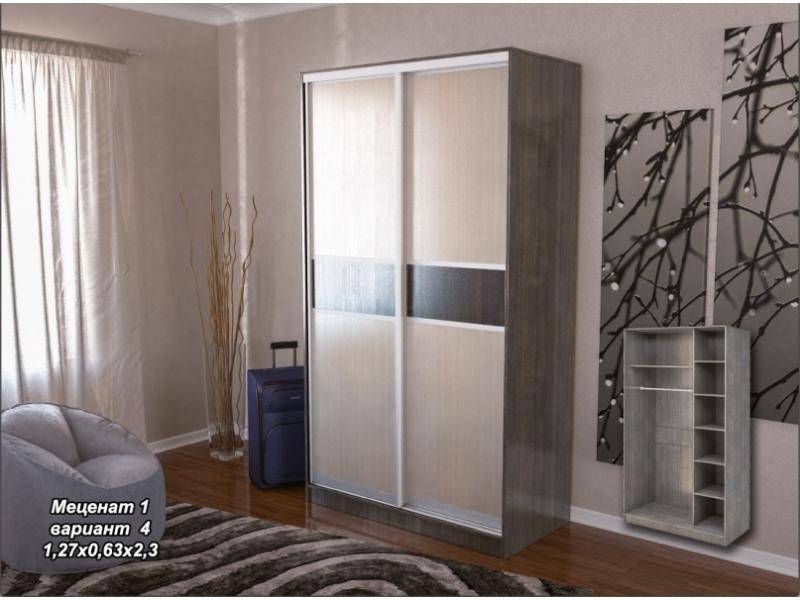 шкаф-купе 2 створки без зеркал меценат в Нижневартовске