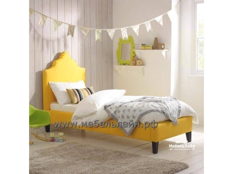 детская кровать с мягким текстильным изголовьем лиза в Нижневартовске