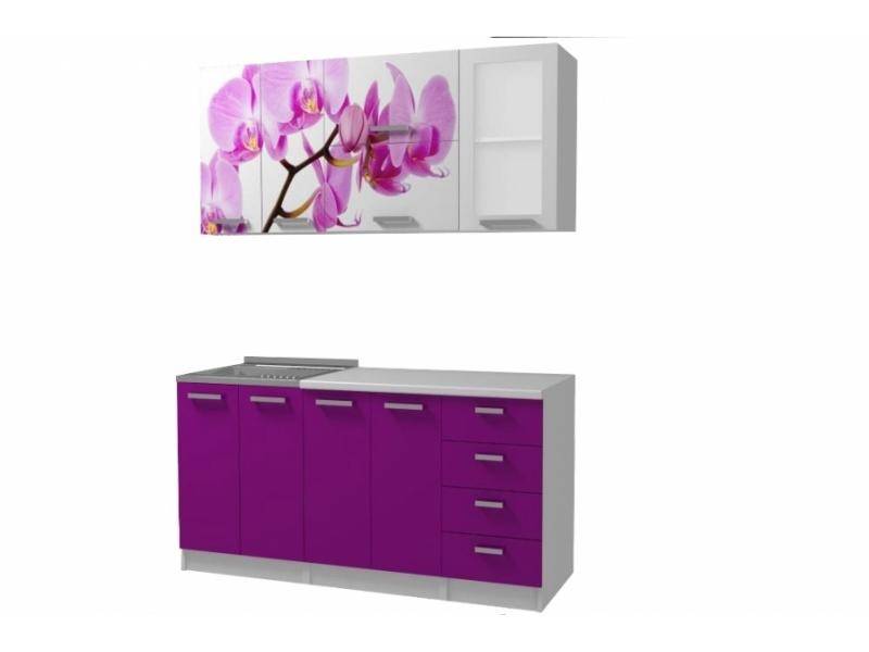 кухня прямая с фотопечатью смак 2-1 в Нижневартовске