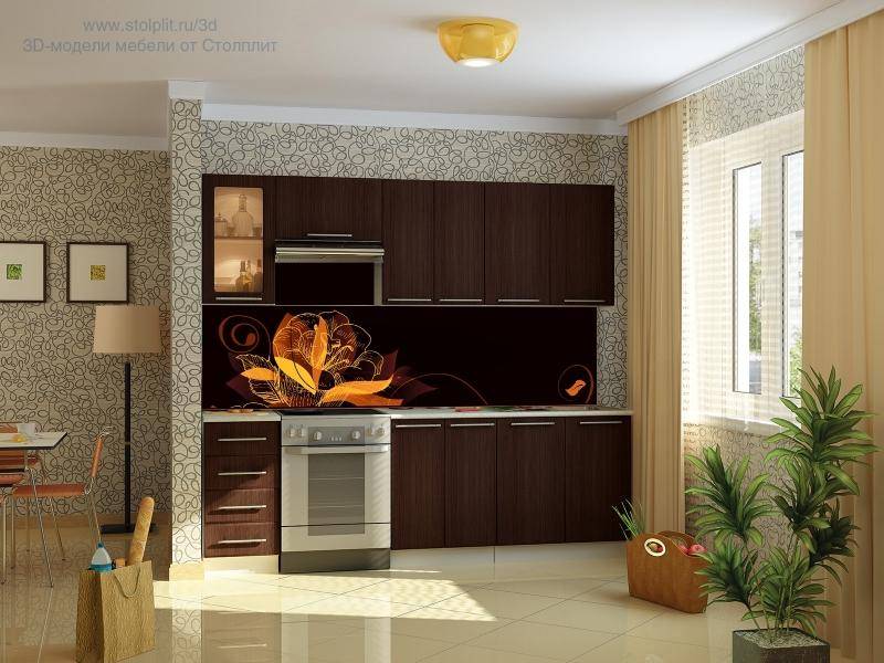 коричневая кухня модерн 004 в Нижневартовске