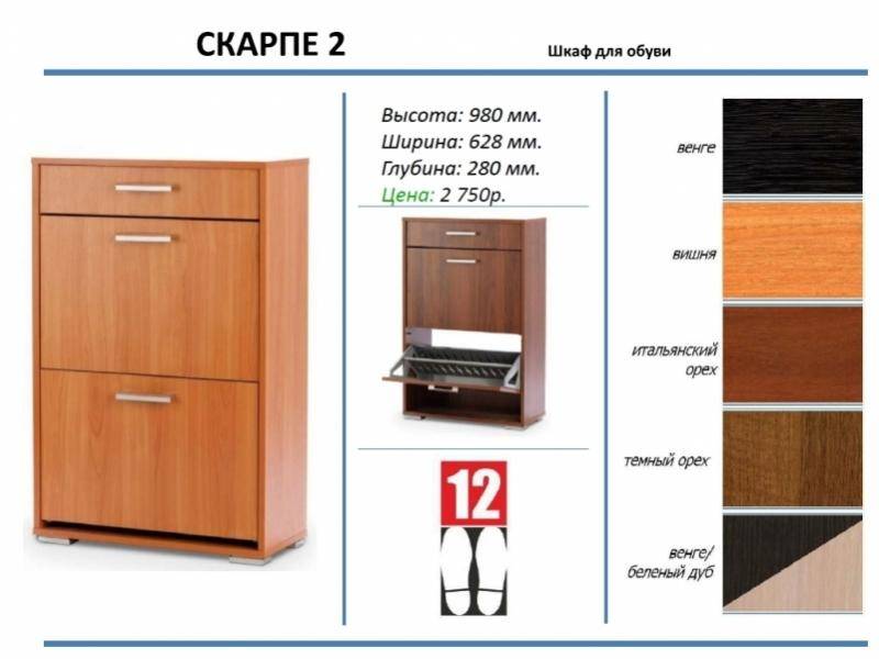 шкаф для обуви скарпе 2 в Нижневартовске