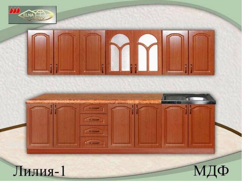 кухня прямая лилия 1 (мдф) в Нижневартовске